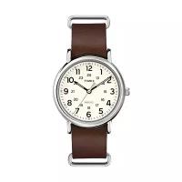 Наручные часы TIMEX Weekender, серебряный, коричневый