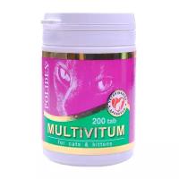 Витамины Polidex Multivitum для кошек, 200 таб