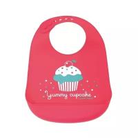 Canpol Babies Нагрудник Silicone bib, красный