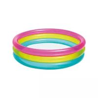 Детский бассейн Intex Rainbow Three Ring 57104, 86х25 см, 86х25 см