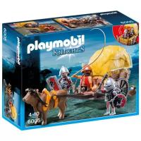 Набор с элементами конструктора Playmobil Knights 6005 Рыцари Ястреба с замаскированной повозкой