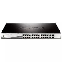 D-Link DGS-1210-28P/F5A Настраиваемый L2 коммутатор с 24 портами 10/100/1000Base-T и 4 комбо-портами 100/1000Base-T/SFP