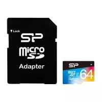 Карта памяти Silicon Power Superior Pro microSDXC 64GB UHS Class 3 Class 10 + SD adapter