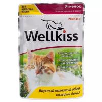 Влажный корм для кошек Wellkiss беззерновой, с ягненком 100 г