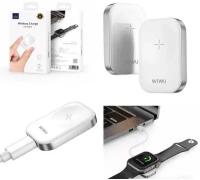 Беспроводное зарядное устройство WiWU M16 Portable Mini Magnetic Wireless Apple Watch Charger White