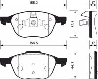 Колодки торм. для nissan teana iii (j33) 14 - перед.к-т Kortex KT0051STD