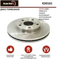 Тормозной диск Kortex для Toyota Auris / Corolla 07- передний вентилируемый(d-273mm)(Великобритания / Турция) OEM 4351202180, 4351212690, 92163700