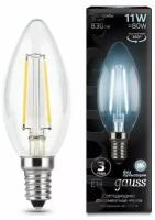 Светодиодная лампа Gauss LED Filament Свеча E14 11W 750lm 4100К