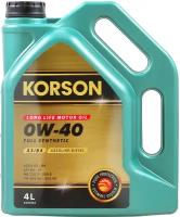 0W-40 FULL SYNTHETIC A3 B4 4л (синт. мотор. масло.) KORSON KS00162