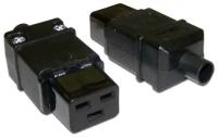 Вилка Lanmaster LAN-IEC-320-C19 IEC 60320 C19 16A 250V black