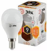 ЭРА Лампа светодиодная E14 9Вт ЭРА LED P45-9W-827-E14