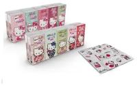 Бумажные платочки World Cart "Hello Kitty", 4 слоя, 10 пачек, 9 листов, 21х21 см, 238 г