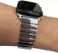 Ремешок блочный керамика для Apple Watch универсальный Ceramic Watch band керамический серебро