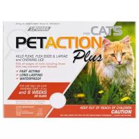 PetAction капли от блох и клещей Plus для кошек и котят