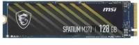 Жесткий диск SSD MSI SPATIUM 128GB SSD NVMe M.2 MSI M370 PCI-E 3. x4, 3D TLC NAND