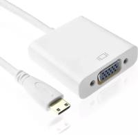 Кабель-адаптер «B&P» miniHDMI --> VGA (15F) черный