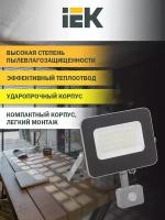 Прожектор светодиодный СДО 07-30Д 30Вт 6500К IP54 с датчиком движ. сер. IEK LPDO702-30-K03