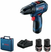 Аккумуляторная дрель-шуруповерт BOSCH GSR 12V-30 (06019G9080 ) 12В 2х2Ач Li-Ion，CN（Тип вилки：CN）