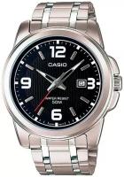 Наручные часы CASIO MTP-1314D-1A, черный, серебряный