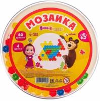 Мозаика круглая «Маша и Медведь», 80 фишек, 4 цвета ТероПром 9117962