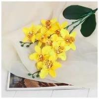 Цветы искусственные "Орхидея Фаленопсис мультифлора" 6*37 см, жёлтый