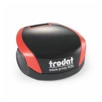 Оснастка карманная для печати Trodat Micro Printy 9330, 30 мм, красный корпус, синяя штемпельная подушка