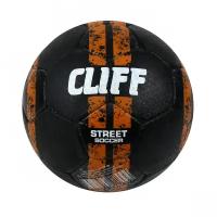 Мяч футбольный CLIFF CF-30, 5 размер, PU, черно-оранжевый