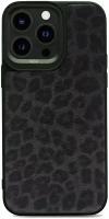 Чехол iPhone 14 Pro Max 6.7" полиуретановый Kajsa Leopard Pattern черный леопард