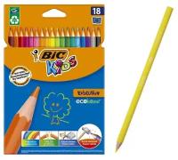 Набор цветных карандашей BIC Evolution Kids, 18 штук, шестигранные