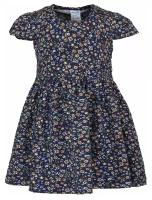 Платье, р.92 (2 года), синий, цветочный принт