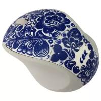 Беспроводная компактная мышь CBR S7 mouse Russian Soul Blue-White USB