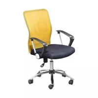 Кресло офисное Easy Chair 203 черное/оранжевое (ткань/сетка/пластик/металл)