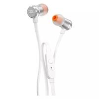 Наушники JBL T290, mini jack 3.5 mm, серебристый