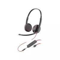 Профессиональные Plantronics (POLY) Blackwire C3225-C (UC) с микрофоном, USB type C / usb-C, mini-jack 3.5мм / шумоподавление, блок управления / наушники / гарнитура / проводная / Stereo (209751-201)