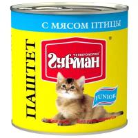 Влажный корм для котят Четвероногий Гурман с курицей 240 г (паштет)