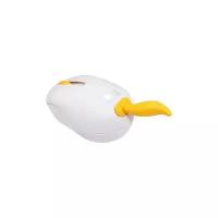 Беспроводная компактная мышь CBR MF 500 Wireless Fox White-Yellow USB