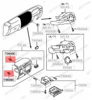 Клипса передней панели приборов салона ( в панель салона ) мицубиши ( OEM-MQ907568 MQ901024 ) _ 3 шт