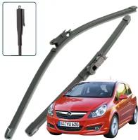 Дворники Opel Corsa (4) D Опель Корса Д хэтчбек 3 дв 2006 2007 2008 2009 2010 Щетки стеклоочистителя бескаркасные 650мм-400мм к-т 2шт