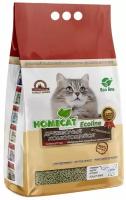 HOMECAT Ecoline 18 л древесный комкующийся наполнитель в гранулах для кошачьих туалетов 1 шт