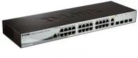 D-Link Сетевое оборудование DGS-1210-28 ME B2A Управляемый L2 коммутатор, 24x1000Base-T, 4x1000Base-X SFP, AC 220В DC 12В с возможностью мониторинга