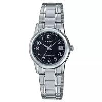 Наручные часы CASIO LTP-V002D-1B, серебряный, черный