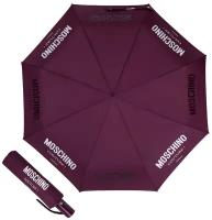 Зонт складной Moschino 8870-OCX Logo Couture Burgundy