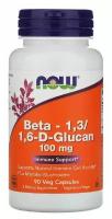 NOW FOODS Beta-1,3/1,6-D-Glucan 100 мг (Бета-1,3/1,6-D-глюкан) 90 вег капс (Now Foods)