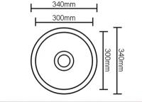 Мойка кухонная врезная из нержавеющей стали круглая SINKLIGHT 380 0.6/150 1P глянец