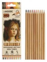 Карандаши 10цв deVENTE Skin Tones трехгран d-4мм, к/к 5022122 9228803