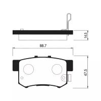 SANGSIN комплект задних тормозных колодок SP1076R