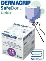 Перчатки латексные нестерильные неопудренные DERMAGRIP® Safedon Latex, размер S, 100 шт. (50 пар) двойного хлорирования