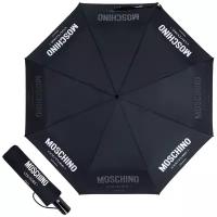 Зонт складной Moschino 8870-OCA Logo Couture Black