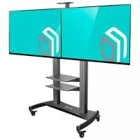 ONKRON TS3811 мобильная стойка для двух телевизоров 40"-63",чёрная