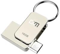 Накопитель USB 2.0/microUSB 16Гб DM DM PD020, серебристый